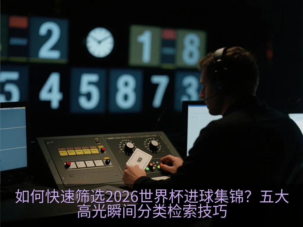 一个极简风格的移动端应用界面,展示了足球视频分类筛选菜单,带有进球、扑救和点球等分类图标